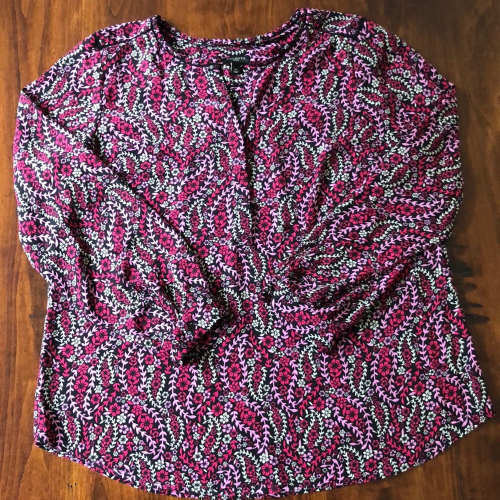 Half button up blouse